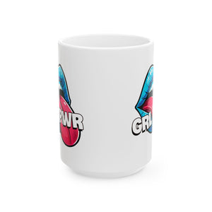 Bold Lip Graphic Ceramic Mug | Fun Coffee Cup for Sassy Coffee Lovers | Perfect Gift for Birthdays, Holidays, or Just Because