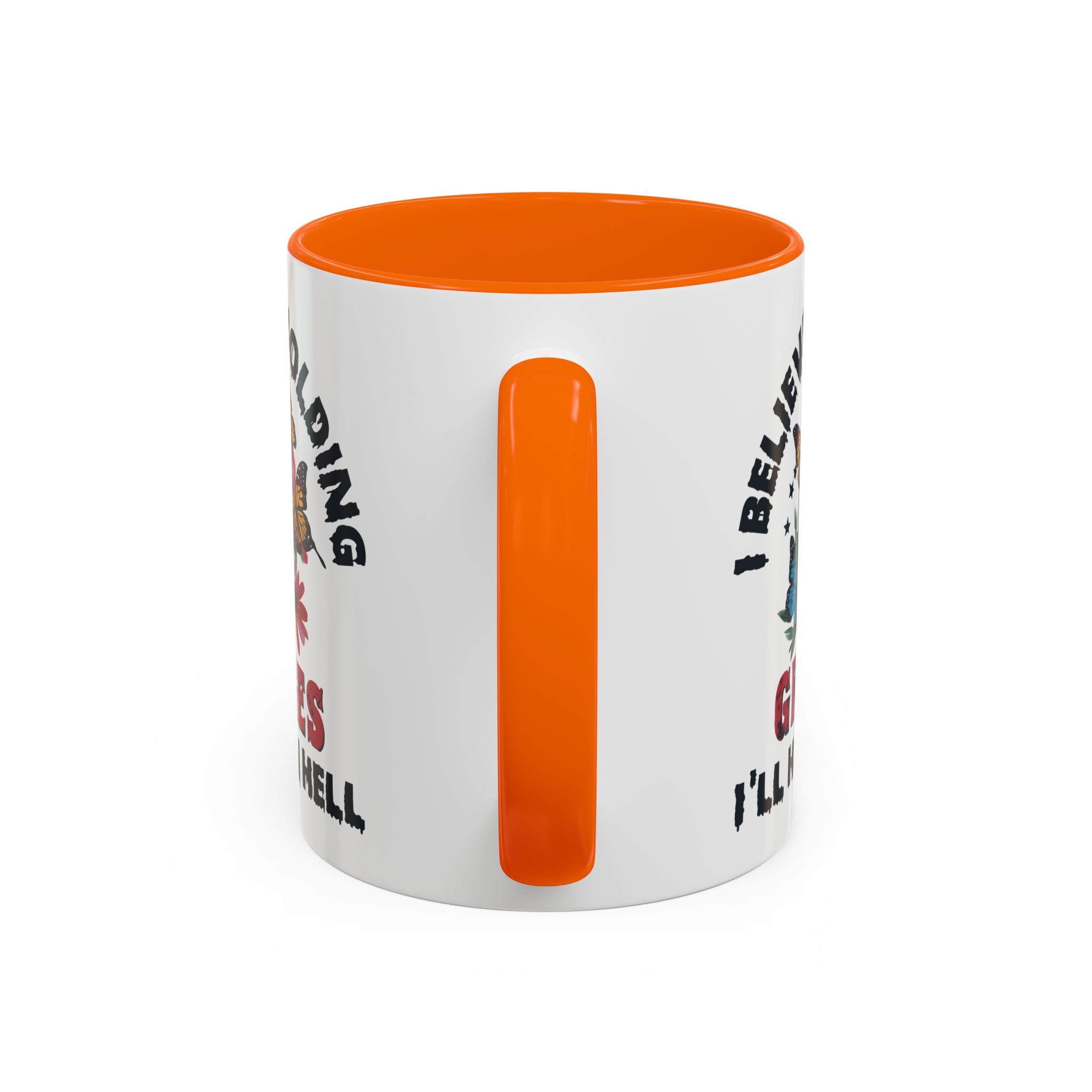 Grudge-Holder Coffee Mug - 11 & 15oz Ceramic with Floral Skull Design gothic horror art