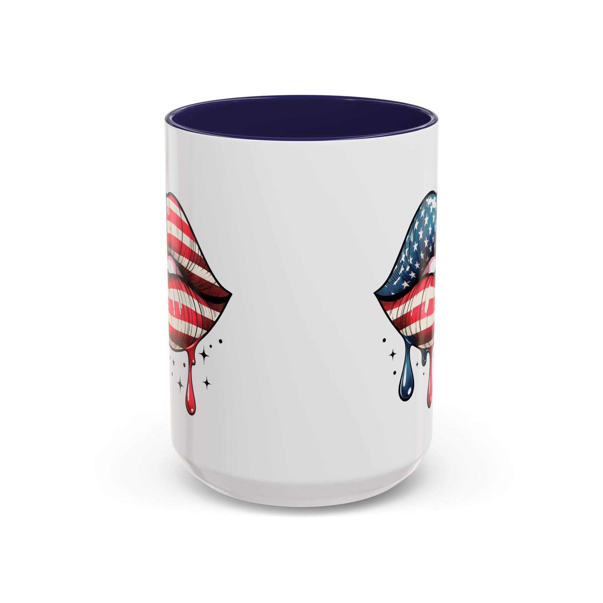 Patriotic Lip Print Coffee Mug – 11oz & 15oz