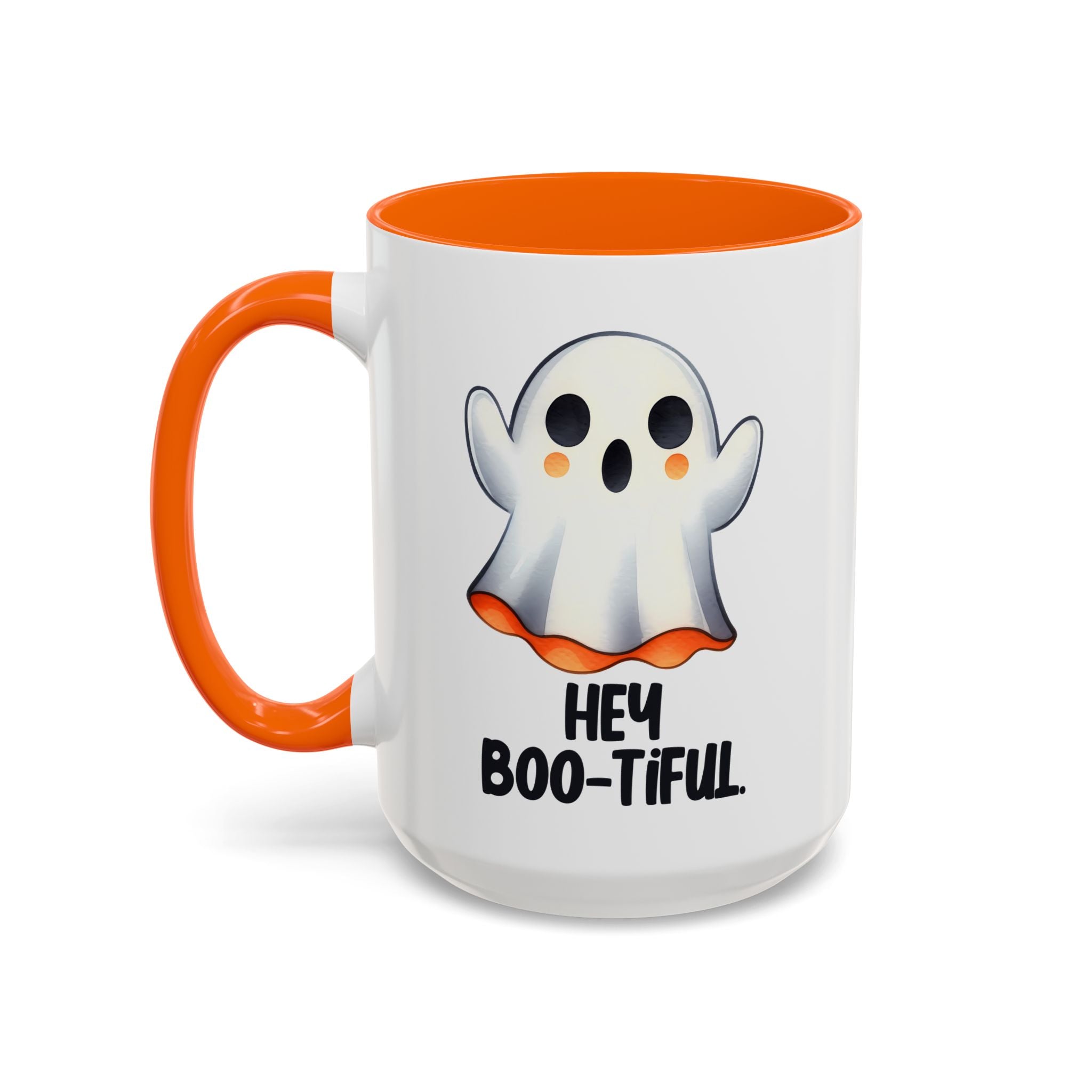 Hey Boo-tiful Ghost Coffee Mug, Halloween Mug, Cute Gift, Spooky Decor, Fun Mug