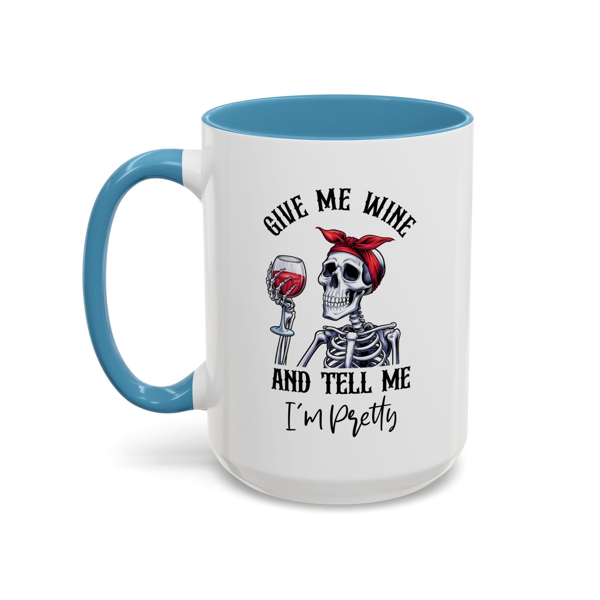 Skeleton Wine Coffee Mug, Funny Gift for Wine Lovers, Halloween Decor, Office Coffee Cup, Unique Skeleton Mug