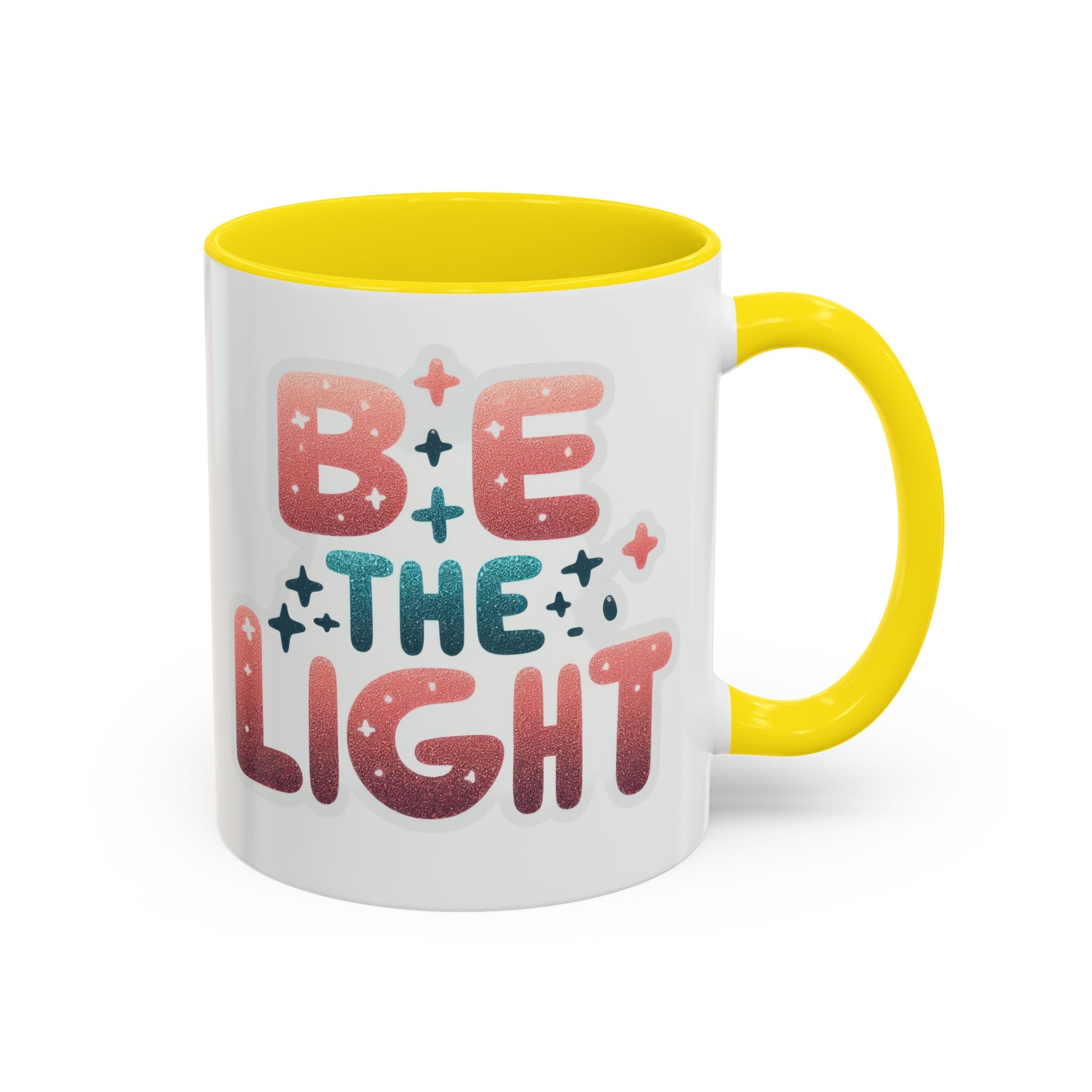 Be the Light Accent Coffee Mug — Inspirational Positive Message Ceramic Mug