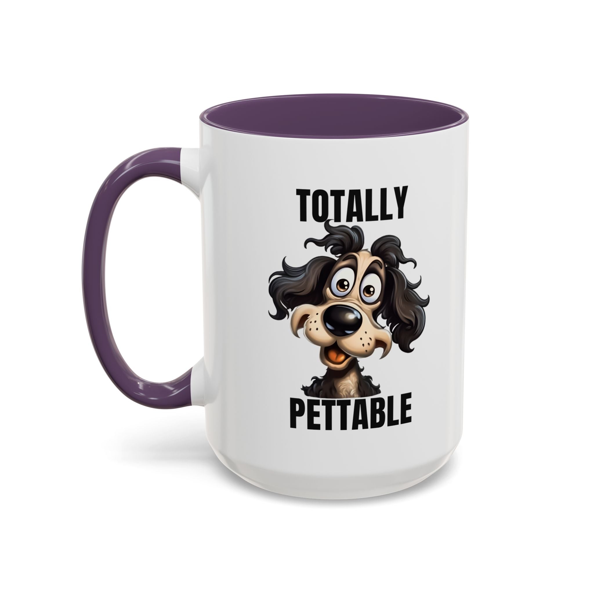 Totally Pettable Coffee Mug, Dog Lover Gift, Animal Print Mug, Funny Pet Mug, Customizable Coffee Cup, Gift for Pet Owners