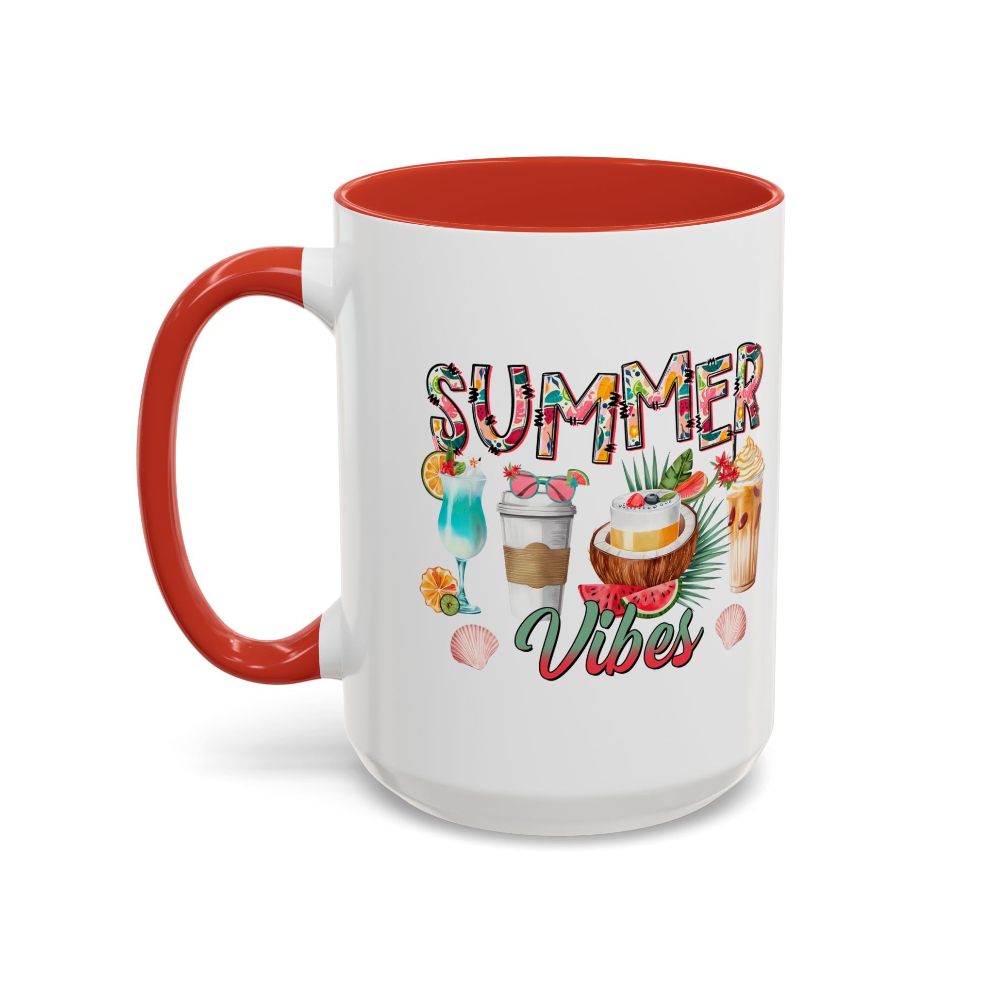 Summer Vibes Accent Coffee Mug - 11oz & 15oz - Perfect for Sunny Days & Celebrations