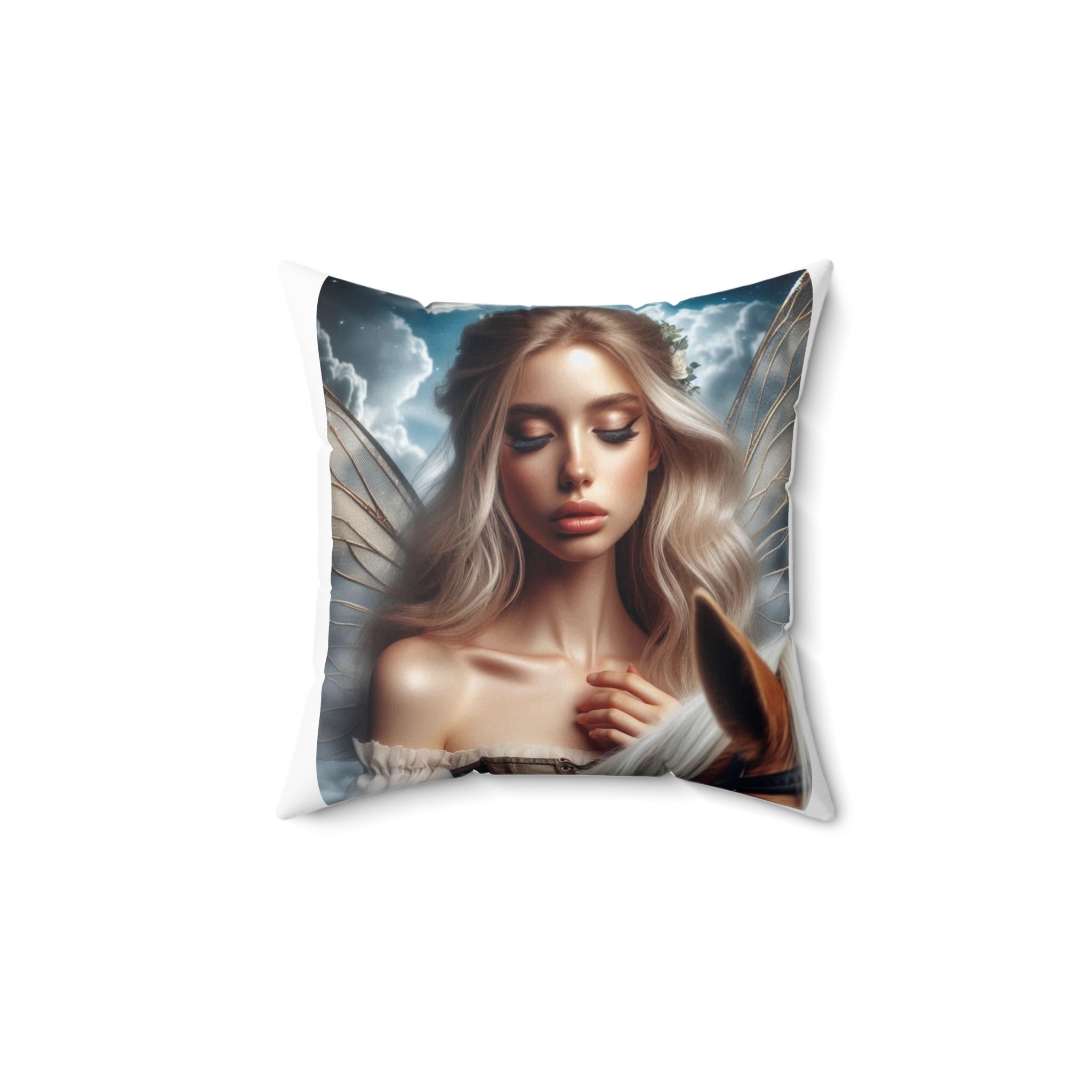 Fairy princess Spun Polyester Square Pillow by mrdragonsfire