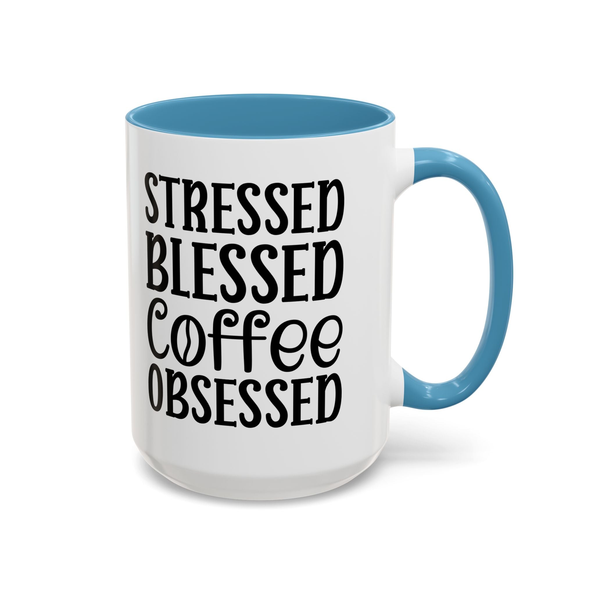 Stressed Blessed Coffee Obsessed Mug, Motivational Coffee Mug, Gift for Coffee Lovers, Funny Office Mug, Self-Care Gift Idea