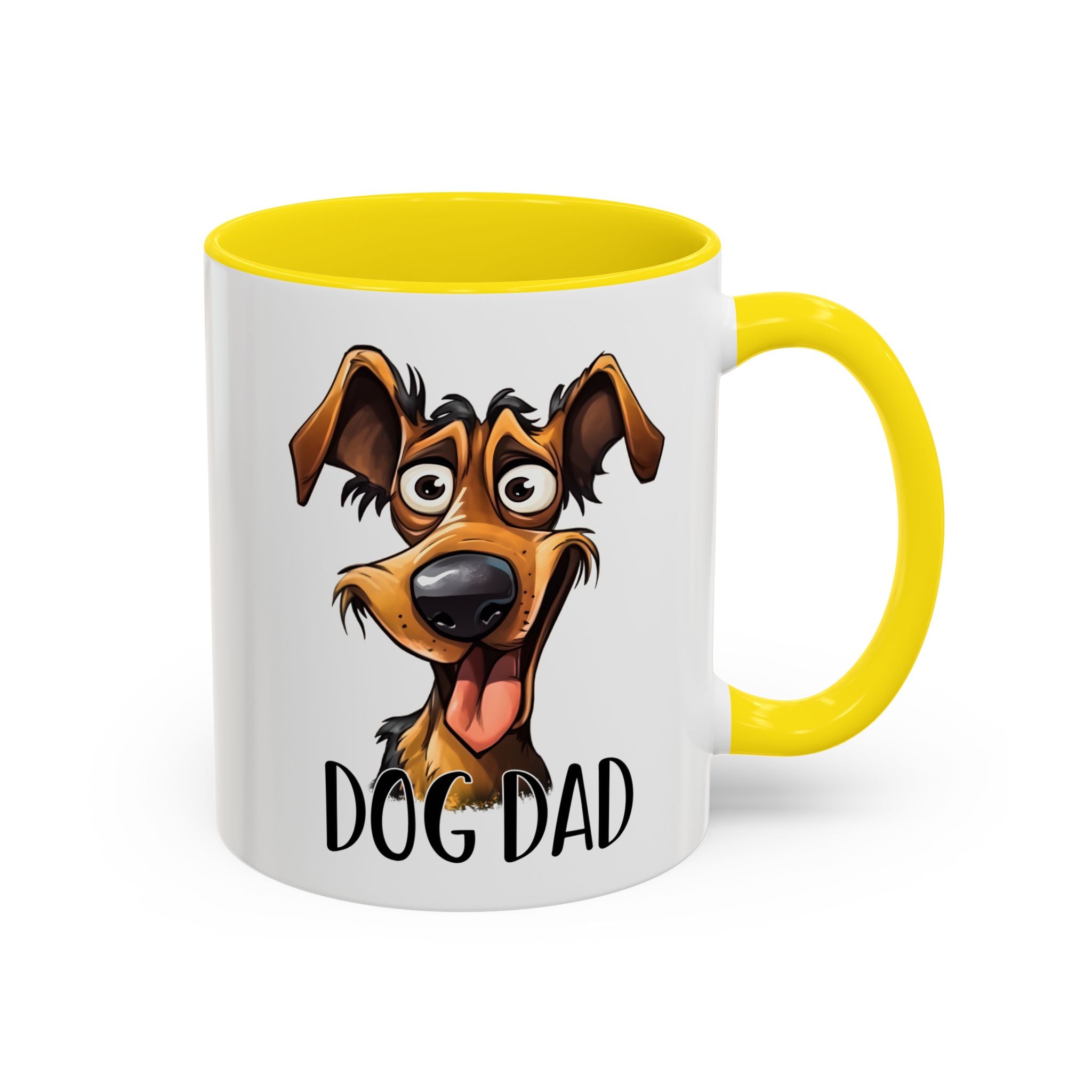 Dog Dad Accent Coffee Mug - Fun Gift for Dog Lovers, Pet Fathers, Father's Day, Birthday, Coffee Lovers