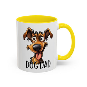 Dog Dad Accent Coffee Mug - Fun Gift for Dog Lovers, Pet Fathers, Father's Day, Birthday, Coffee Lovers