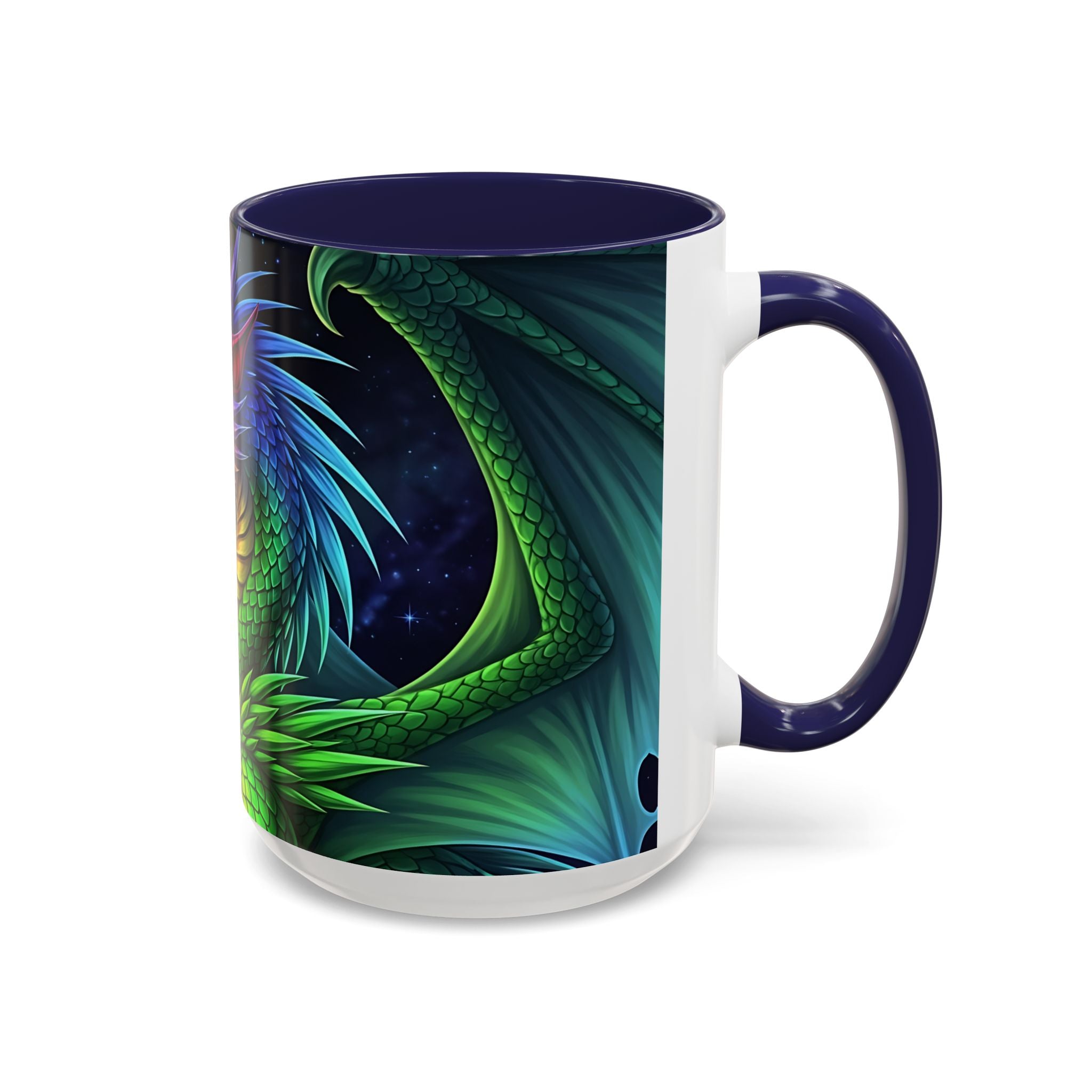 green  Dragon Accent Coffee Mug - 11 & 15oz Fantasy Drinkware