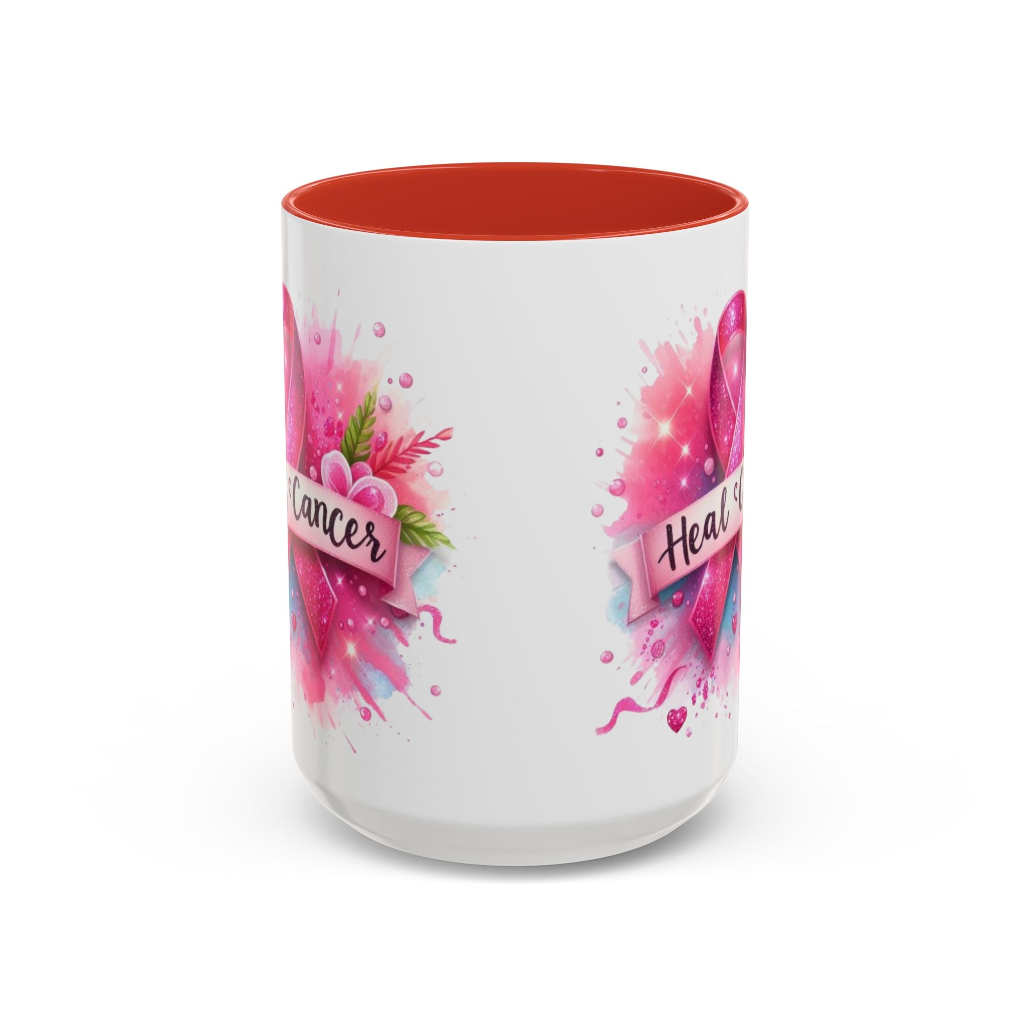 Pink Ribbon Healing Coffee Mug | Support Cancer Awareness | Inspirational Gift | Breast Cancer Support | 11oz & 15oz Options