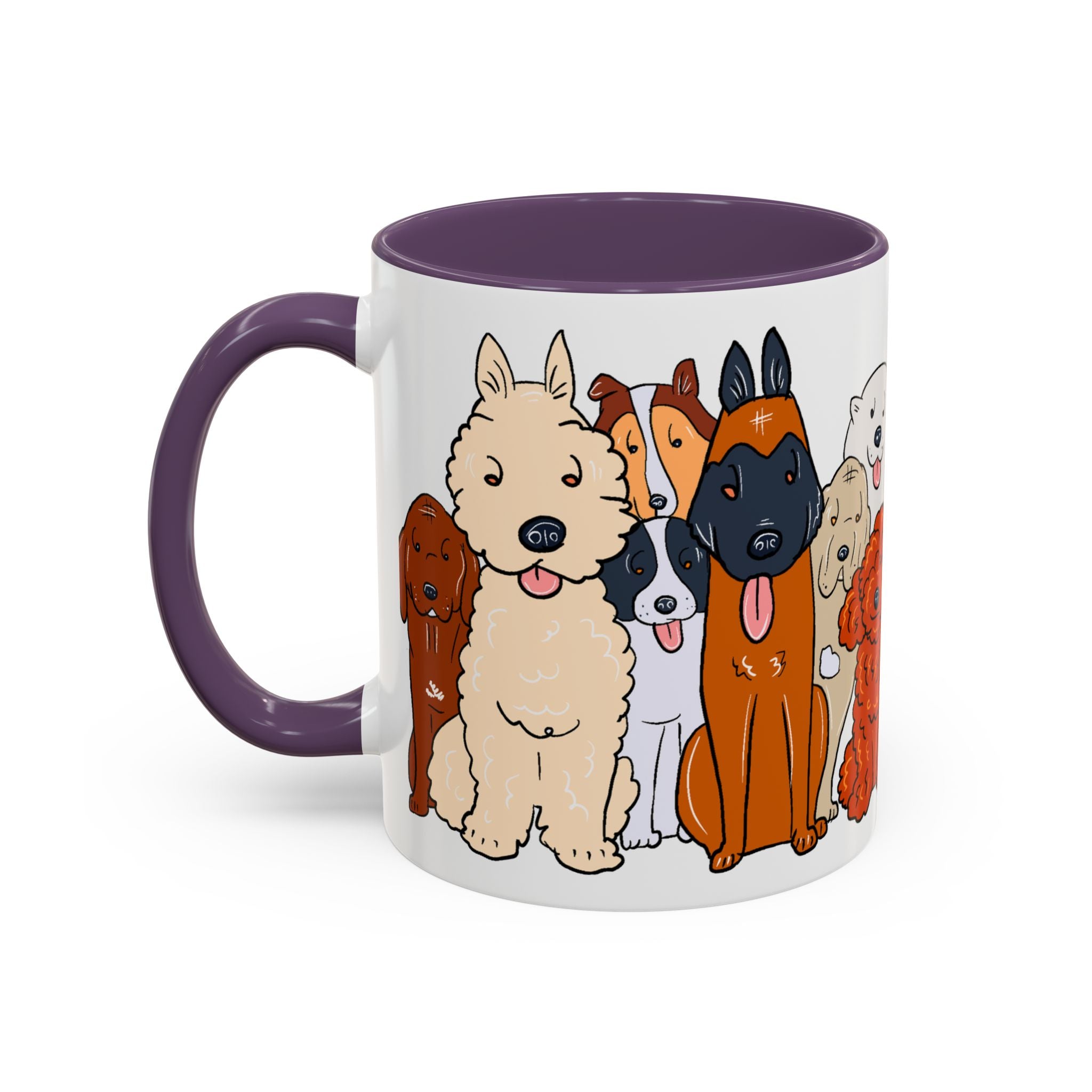 Cute Dog Breed Accent Coffee Mug, Pet Lover Gift, Canine Mug, Gifts for Dog Owners, Puppy Lover Mug