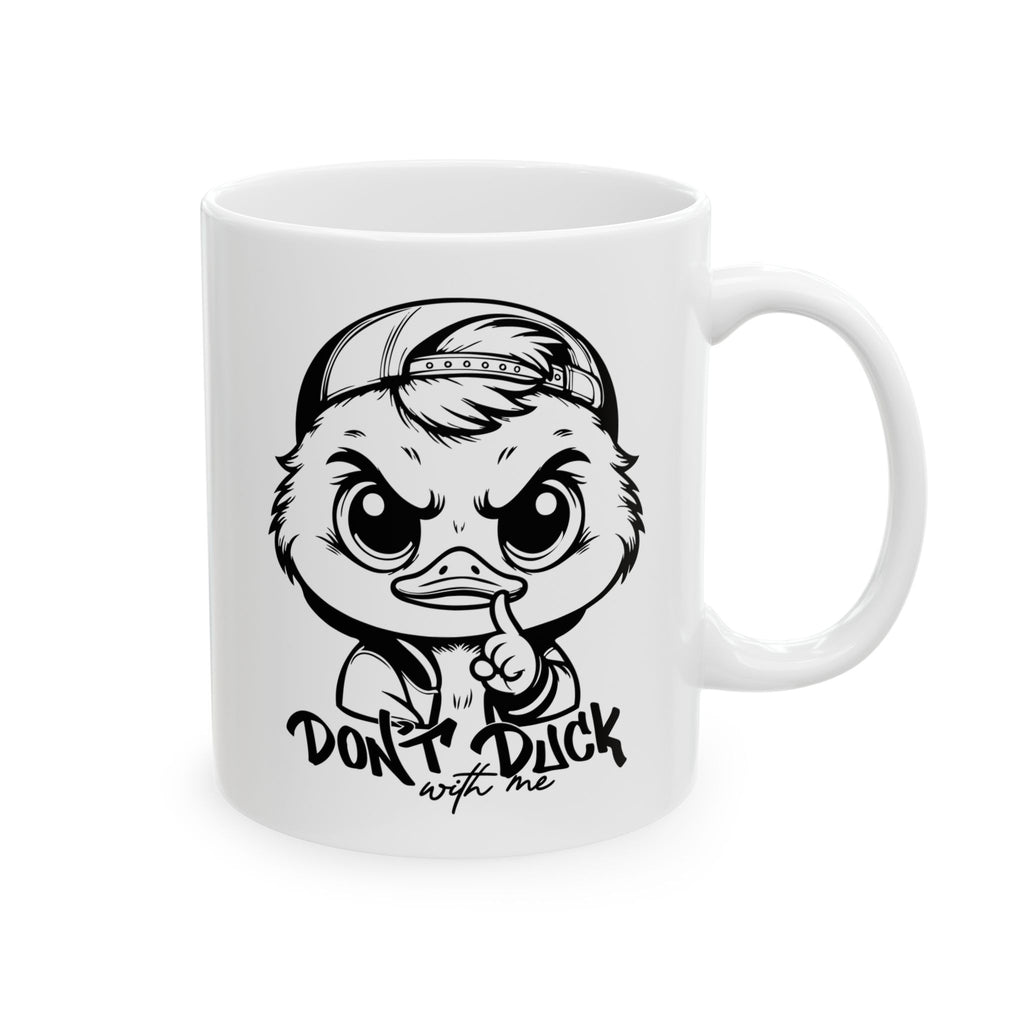 attitude duck coffee Mug, Funny Coffee Cup, Cartoon Gift, Animal Lover Present, don't duck with me