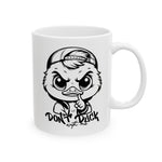 attitude duck coffee Mug, Funny Coffee Cup, Cartoon Gift, Animal Lover Present, don't duck with me