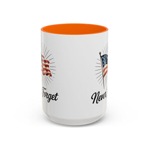 Patriotic Never Forget Coffee Mug - 11oz & 15oz USA flag