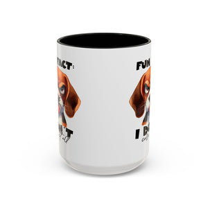 Funny Dog Accent Coffee Mug - Beagle Lover Gift, Pet Owner Present, Unique Animal Mug, Quirky Home Decor, Fun Fact Design