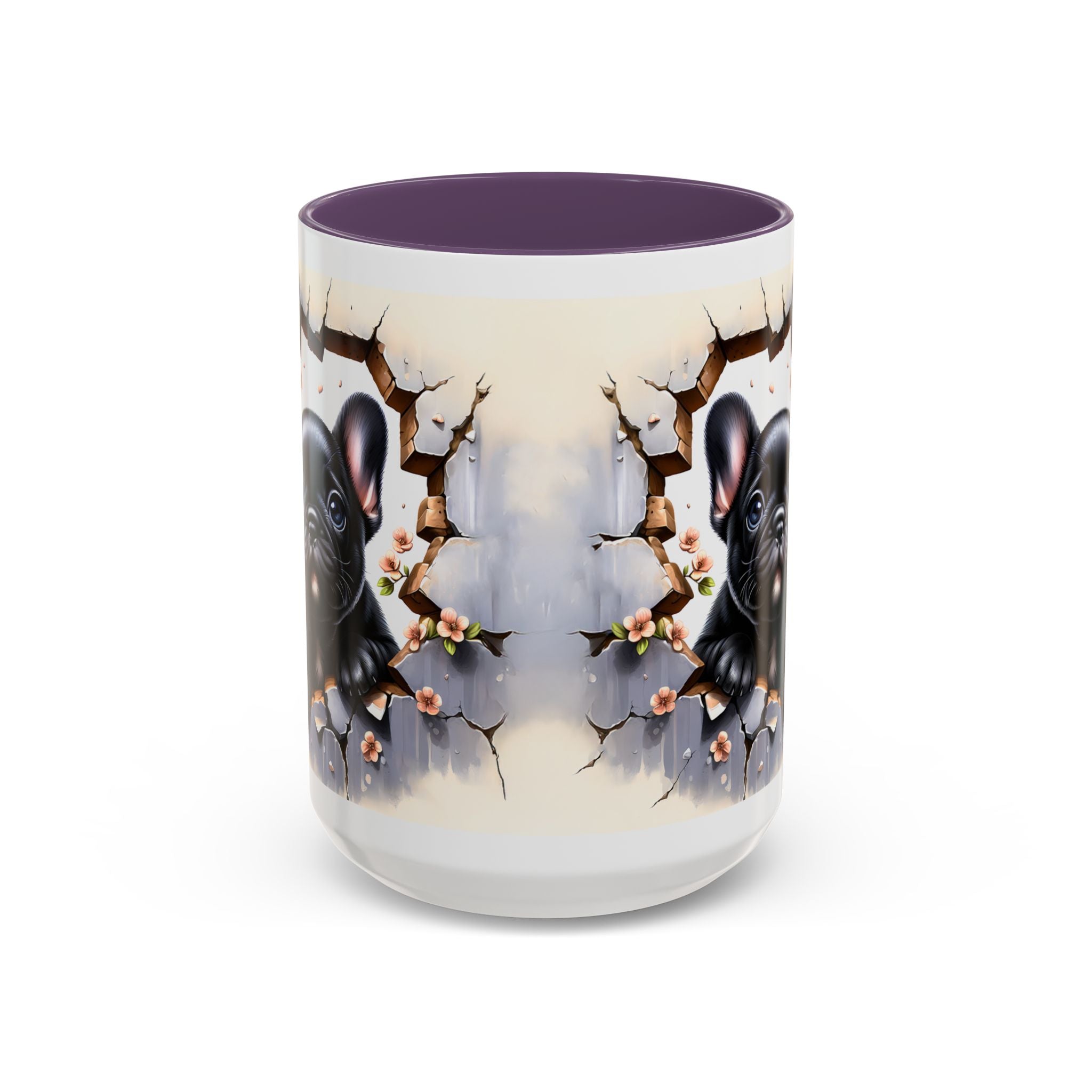 Cute French Bulldog Accent Coffee Mug, Pet Lover Gift, Dog Lover Mug, Home Office Coffee Cup, Unique Animal Print Mug