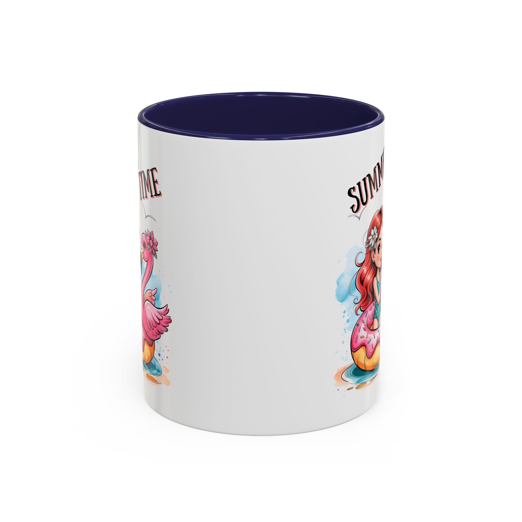 Summer Time Accent Coffee Mug - 11oz & 15oz funny cute girl floating