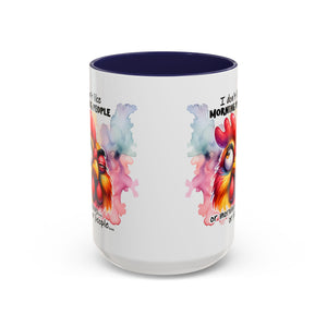 Funny Morning Coffee Mug, Rooster Mug, Gift for Coffee Lovers, Morning People, Humor Mug for Friends