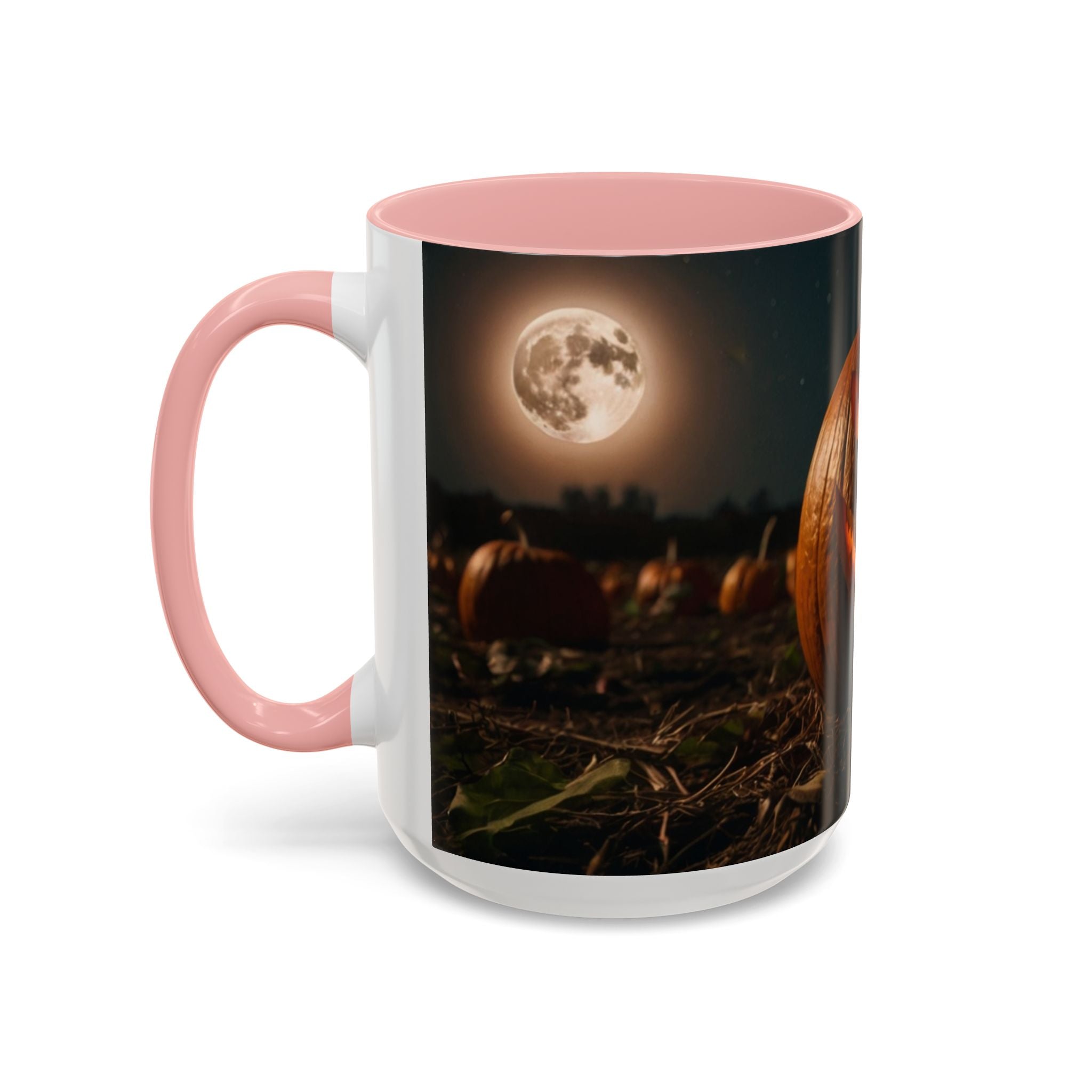 Halloween Pumpkin Accent Coffee Mug - Spooky Design for Fall Celebrations horror full moon