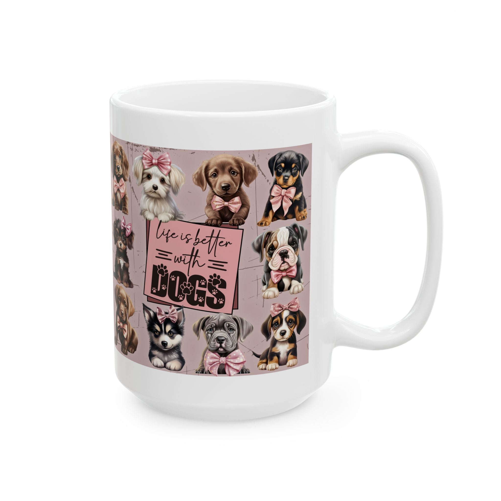 Puppy Love coffee Mug – Adorable Dog-Themed Coffee Cup, Gift for Dog Lovers, Pet Parent Mug, Cute Animal Décor, Birthday Present