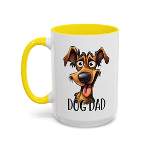 Dog Dad Accent Coffee Mug - Fun Gift for Dog Lovers, Pet Fathers, Father's Day, Birthday, Coffee Lovers