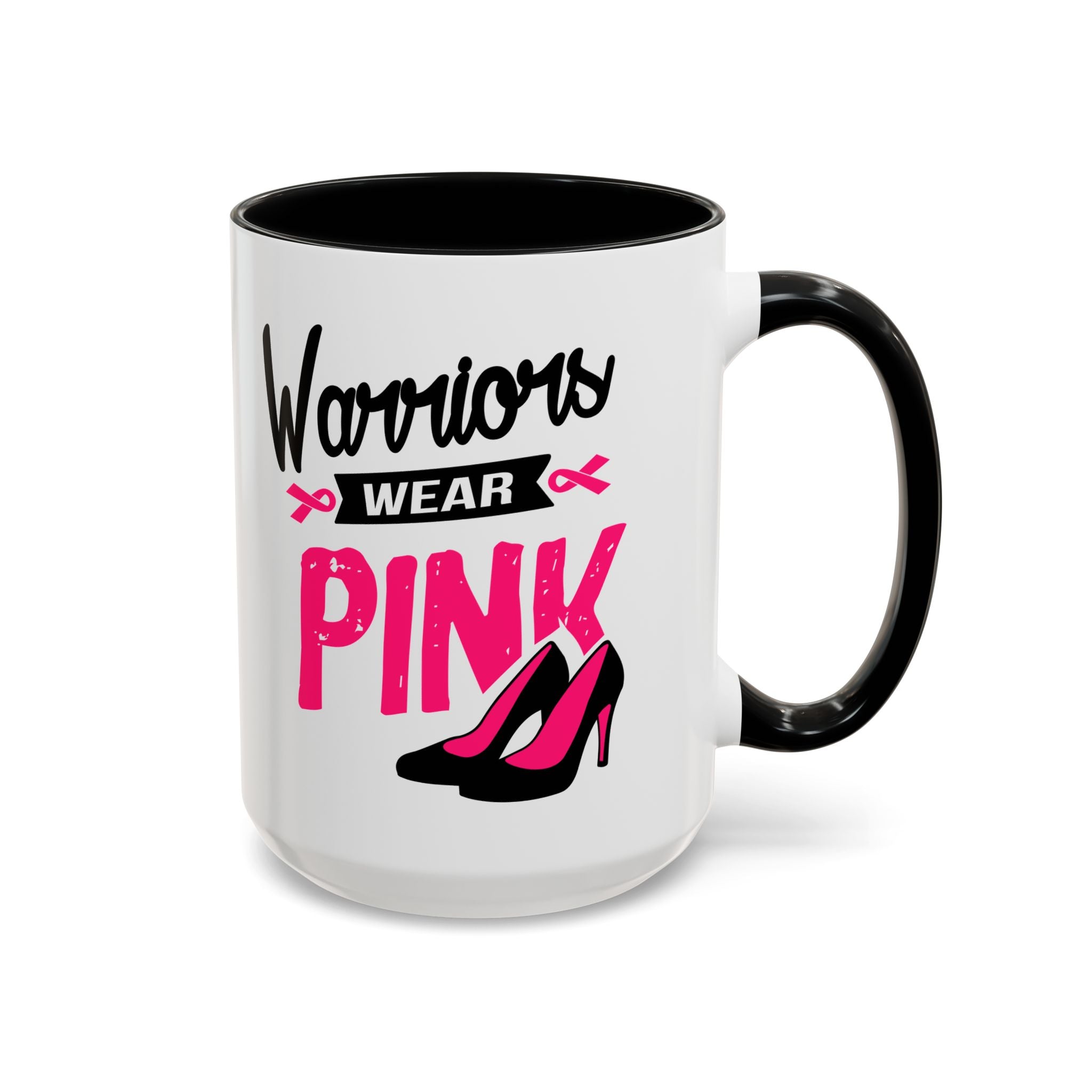 Breast Cancer Awareness Coffee Mug, Inspirational Gift, Warrior Mug, Pink Ribbon Awareness, Supportive Beverage Cup