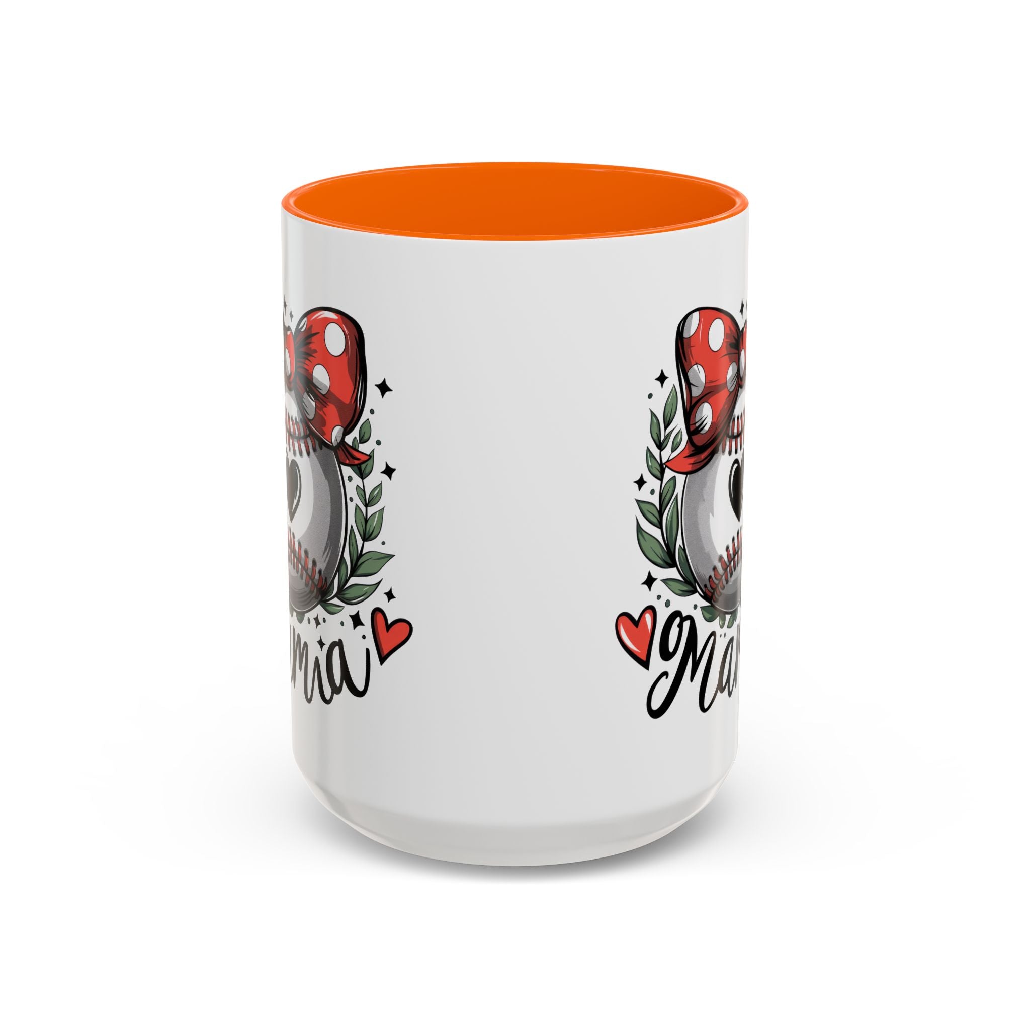 Mama's Accent Coffee Mug | Baseball & Heart Design | Gift for Mom, Mother's Day, Birthday, Coffee Lovers, Baseball Fans