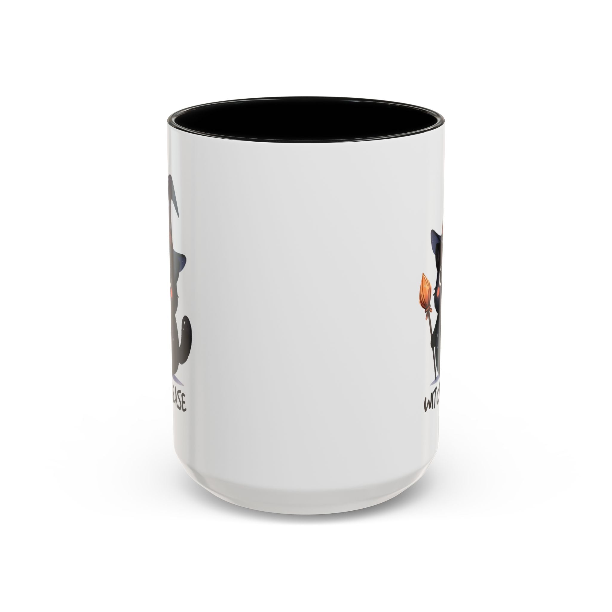 Cute Witch Cat Coffee Mug - Perfect for Halloween, Cat Lover Gift, Witch Please Design, Black Cat Mug, Cozy Drinkware