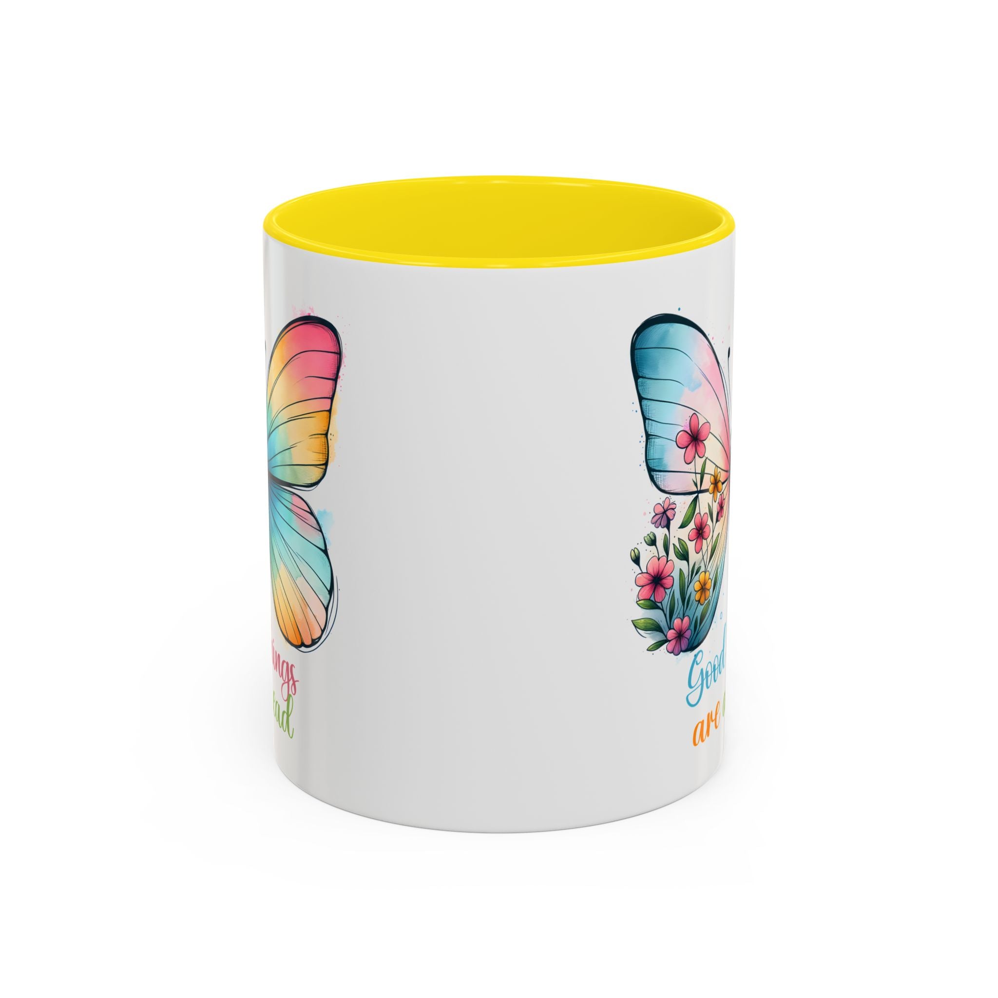 Inspirational Butterfly Coffee Mug positive vibe mental health