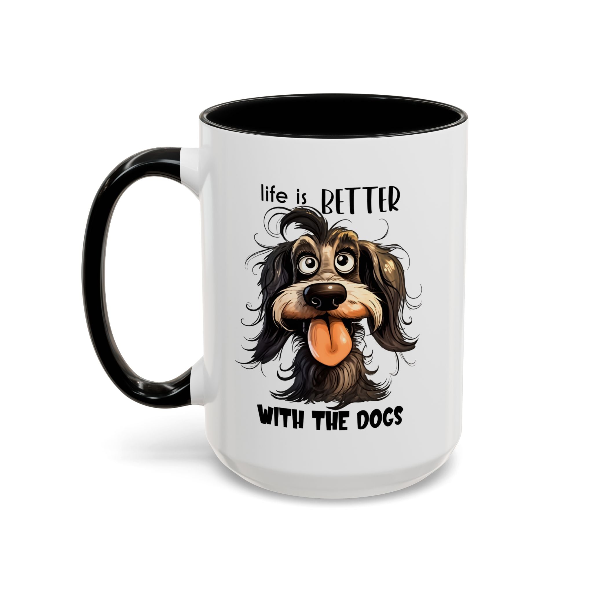 Life is Better with Dogs Coffee Mug - Cute Dog Lover Gift, Animal Themed Mug, Pet Owner Present, Fun Coffee Cup, Gift for Him/Her