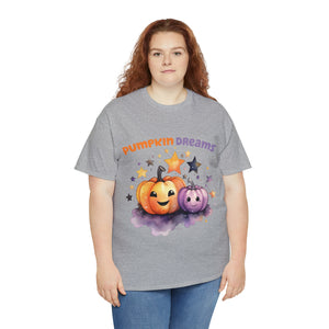 Halloween t shirt pumpkin dreams pastel colors gift for whole family fall fun stocking stuffer Unisex Heavy Cotton Tee