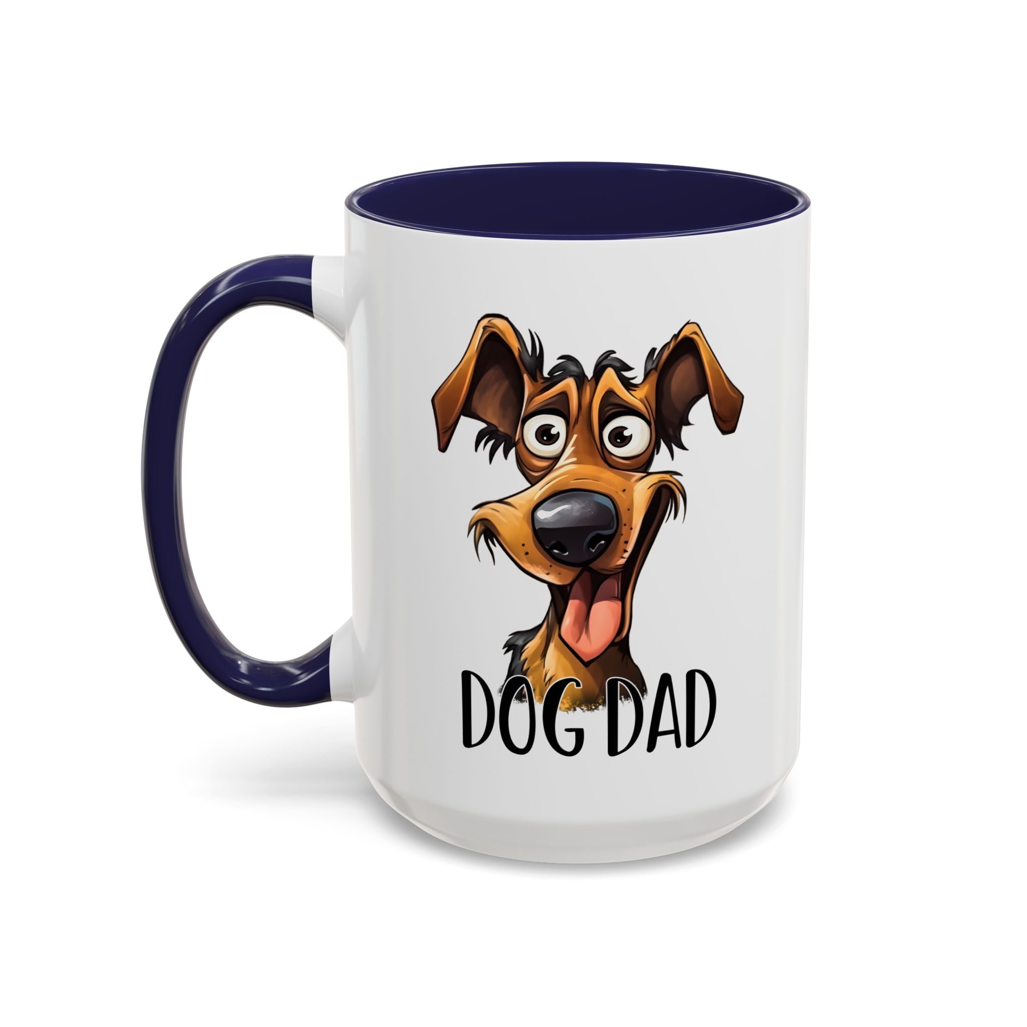 Dog Dad Accent Coffee Mug - Fun Gift for Dog Lovers, Pet Fathers, Father's Day, Birthday, Coffee Lovers