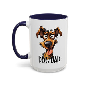 Dog Dad Accent Coffee Mug - Fun Gift for Dog Lovers, Pet Fathers, Father's Day, Birthday, Coffee Lovers