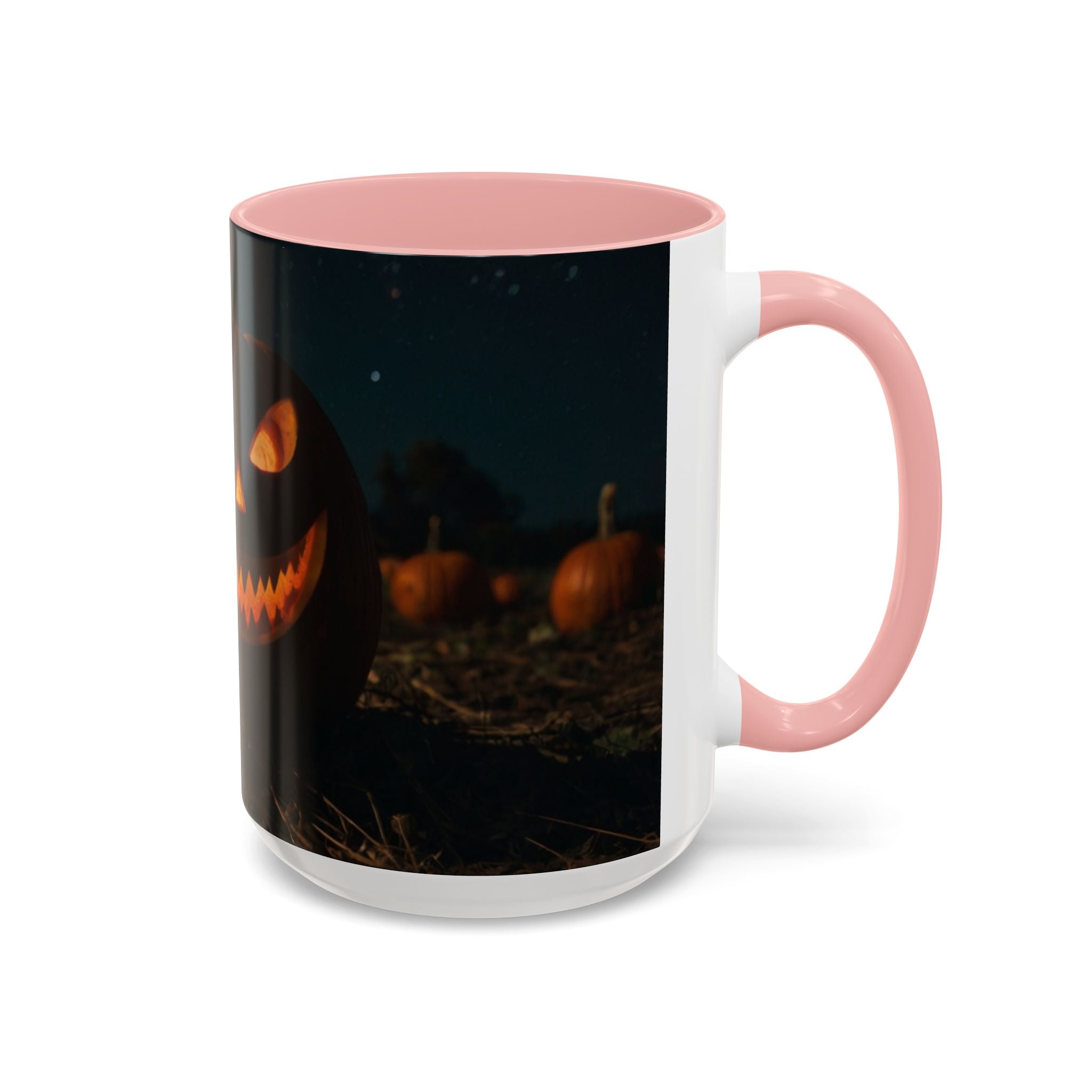Halloween Pumpkin Accent Coffee Mug - Spooky Design for Fall Celebrations horror full moon