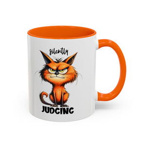 sarcasm attitude  Cat Coffee Mug - Just Judging - Perfect Gift for Cat Lovers, Pet Owners, Birthdays,  Funny Mug