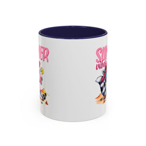 Summer Vibes Accent Coffee Mug - Fun & Colorful Design for Relaxing Moments