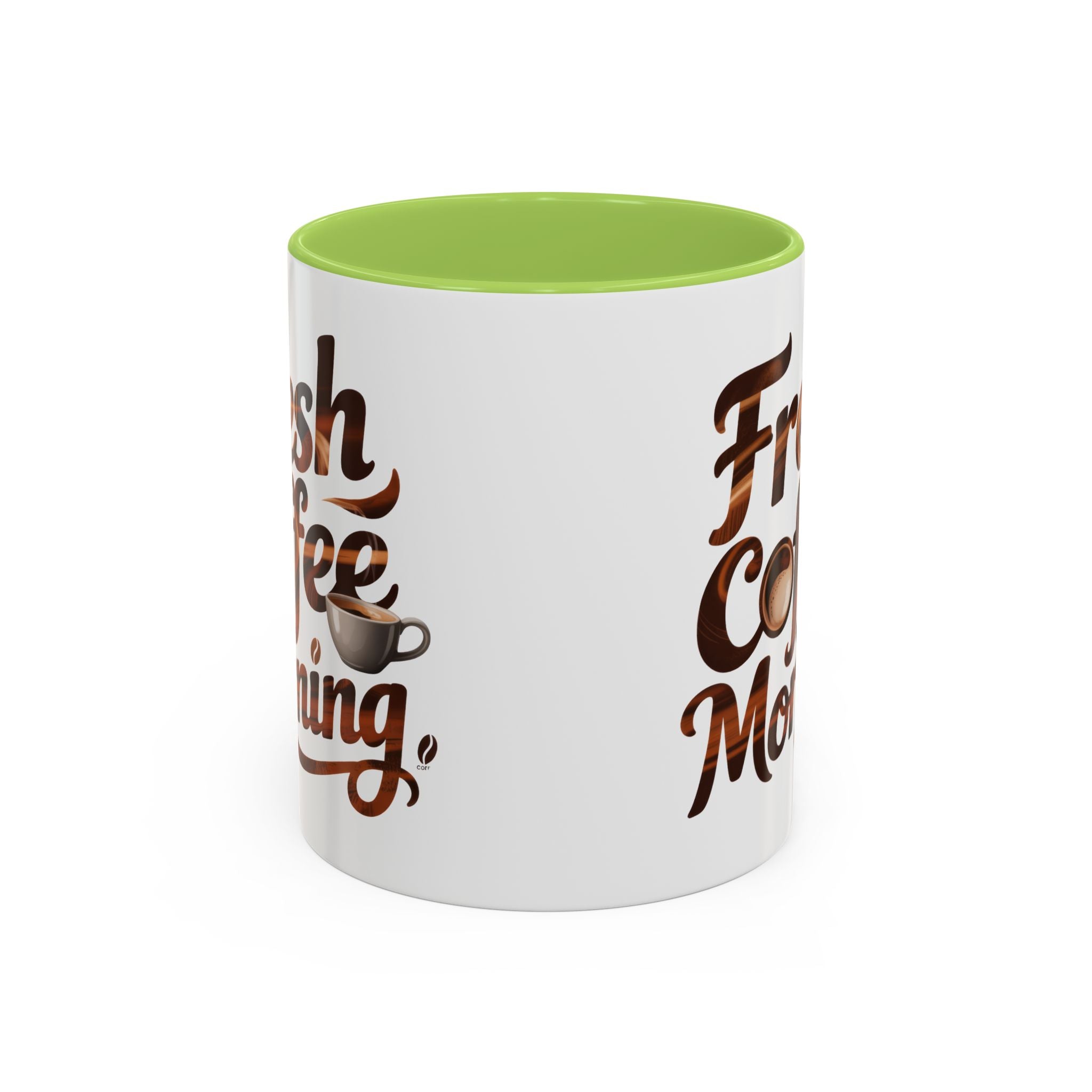 Morning Coffee Accent Mug - 'Fresh Coffee Morning' Design cup