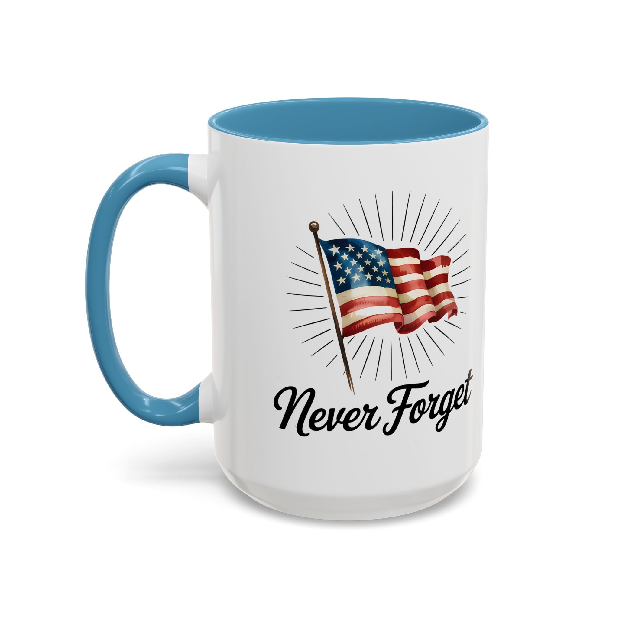 Patriotic Never Forget Coffee Mug - 11oz & 15oz USA flag
