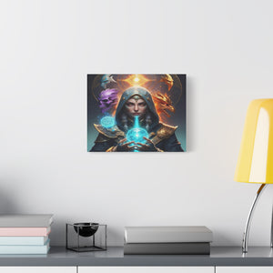 Mystical Sorceress Canvas Artwork - Fantasy Wall Decor