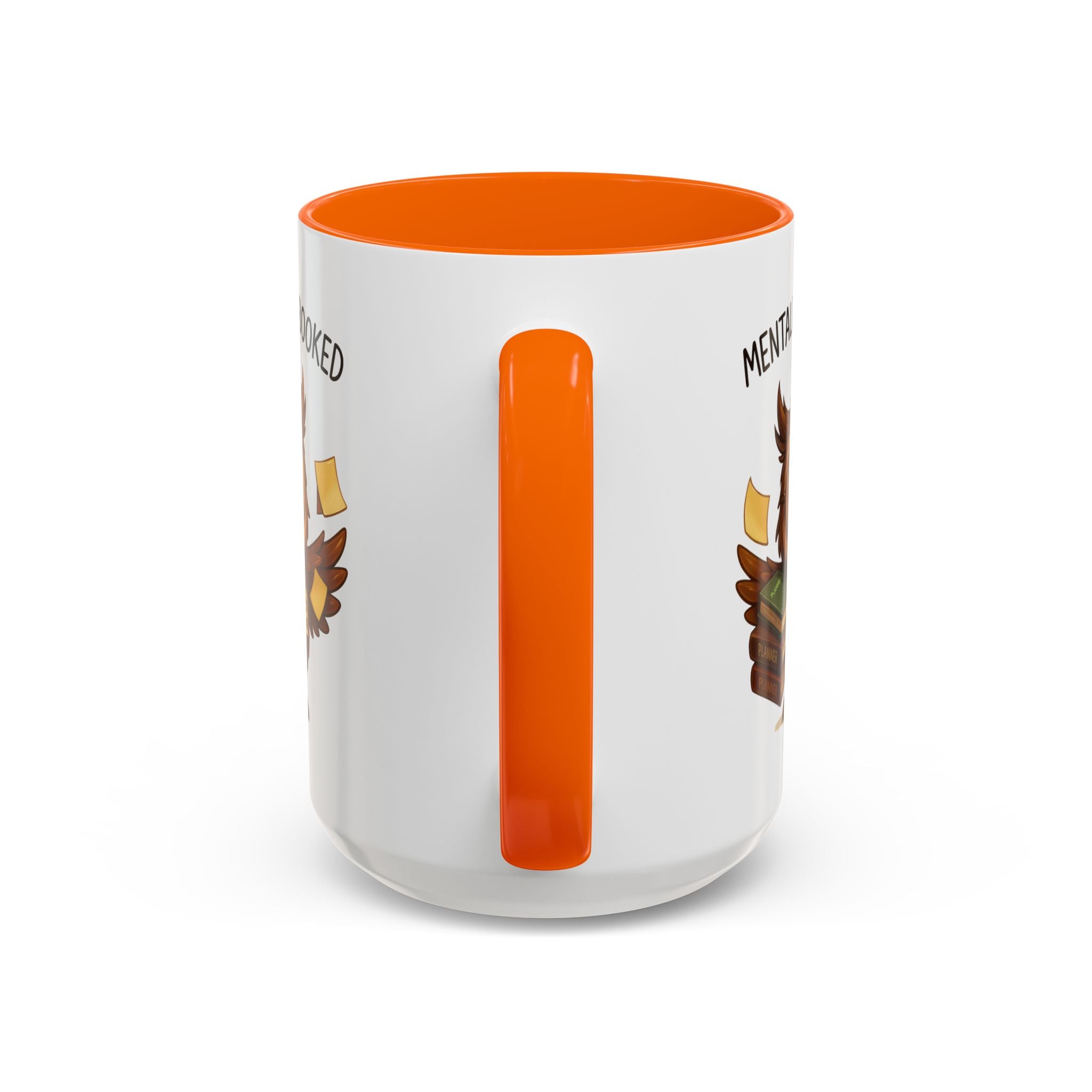 Cute Owl Coffee Mug | Mentally Overbooked Mug | Gifts for Book Lovers, Teacher Gifts, Office Decor, Funny Coffee Cup