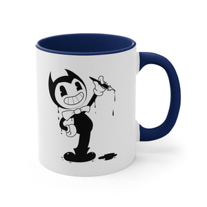 cartoon ink pen Accent Coffee Mug, 11oz