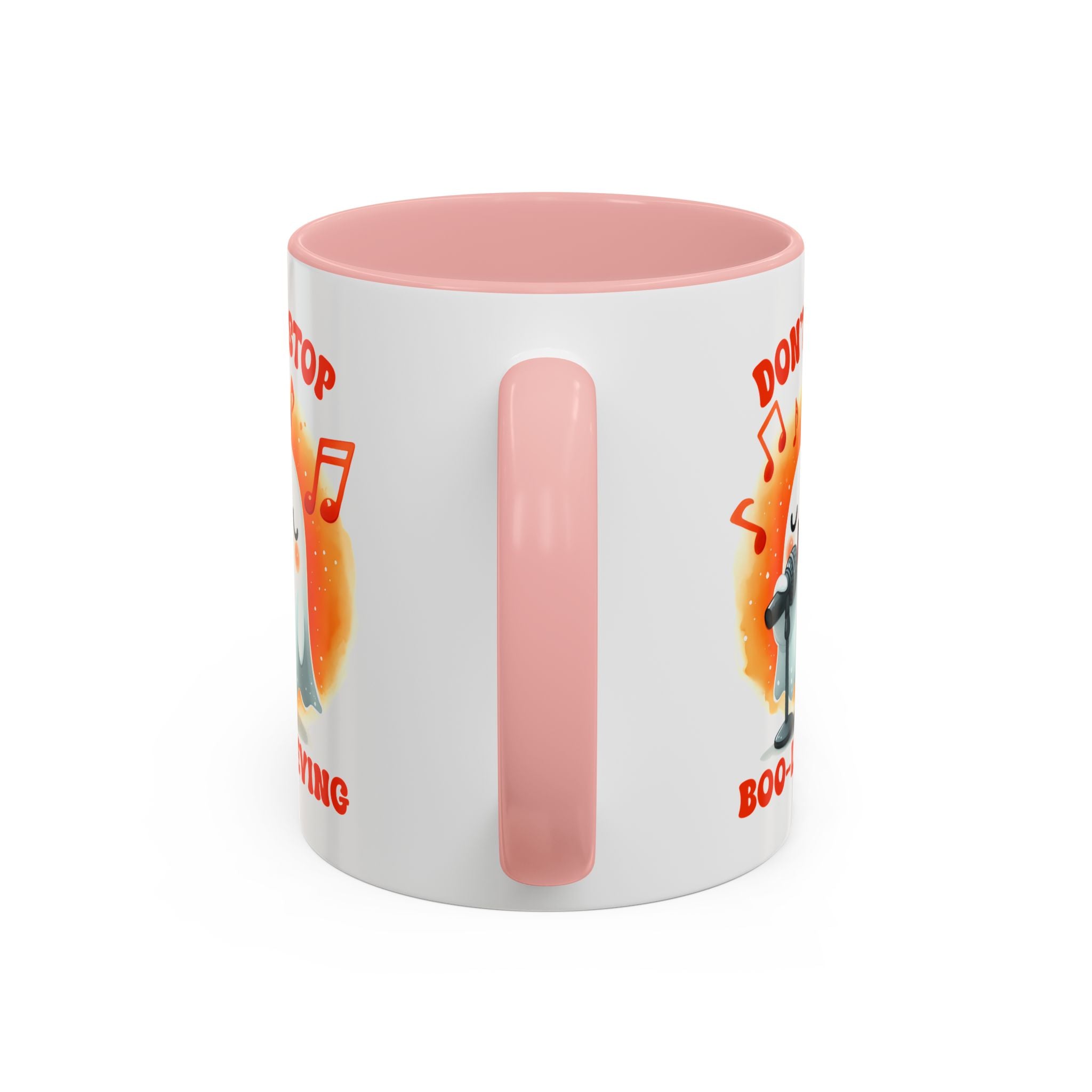 Ghost Coffee Mug, Perfect for Halloween, Fun Gift for Kids & Adults, Don't Stop Boo-lieving Mug, Caffeinated Spirits