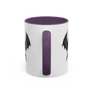Gothic vampire girl with bat wings horror art Accent Coffee Mug (11, 15oz) vamp18