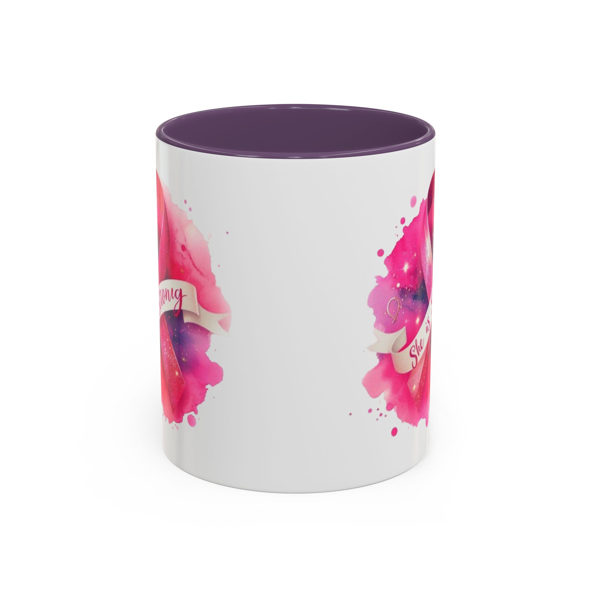 Empowering Pink Ribbon Coffee Mug | She is Strong | Gift for Cancer Awareness, Inspirational Drinkware, Office Mug, Motivational [...]