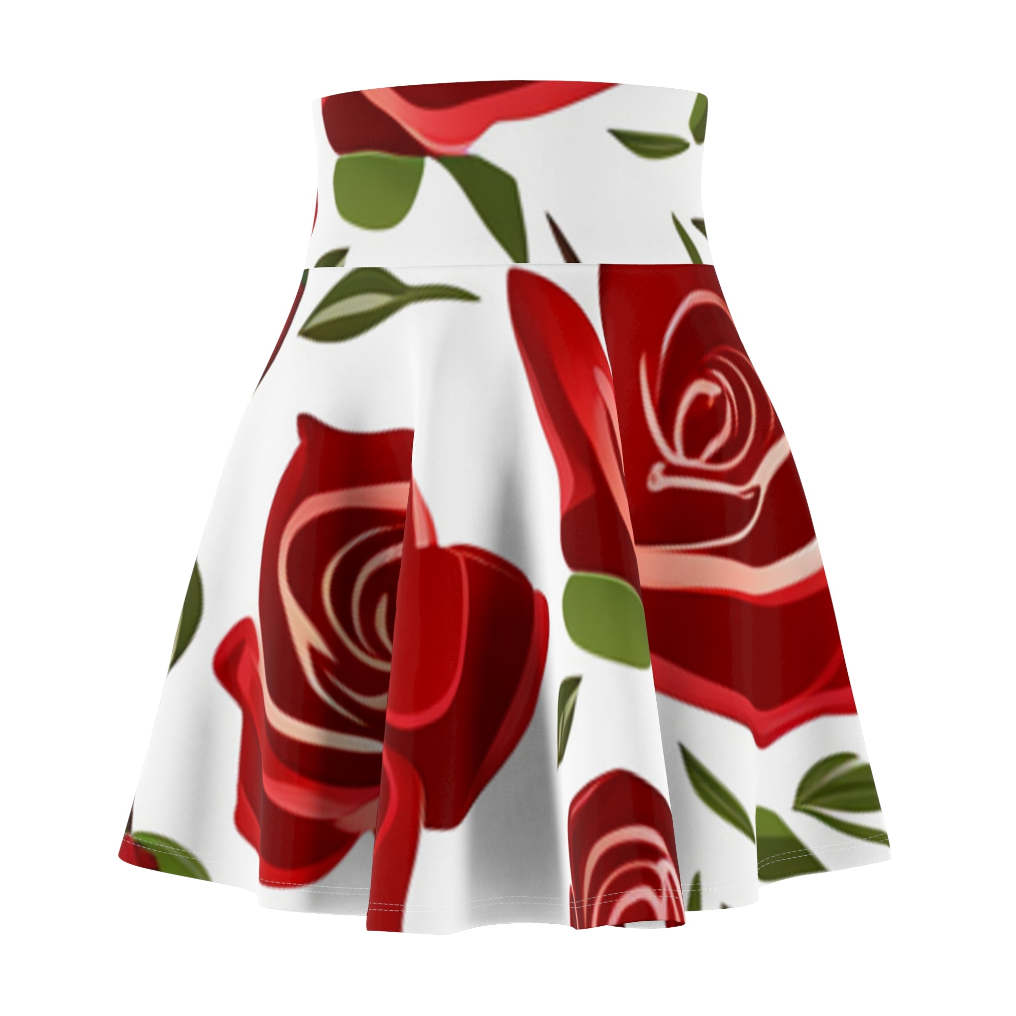 red roses for love Women's Skater Skirt (AOP)