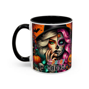 Spooky Bitch Halloween Coffee Mug - 11oz & 15oz | Witchy Vibes for Gifting, Halloween Decor, Fun Coffee Lover Gift, Spooky Season Must-Have