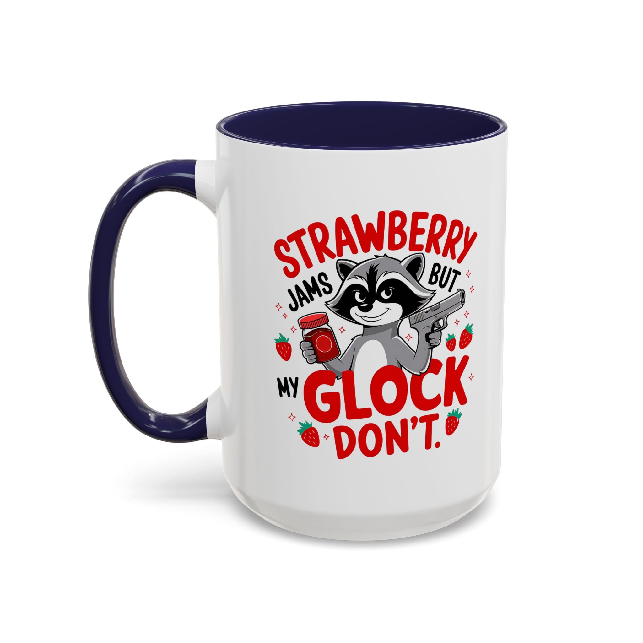 funny raccoon with gun attitude glock