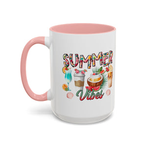 Summer Vibes Accent Coffee Mug - 11oz & 15oz - Perfect for Sunny Days & Celebrations