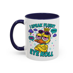 attitude Sassy Eye Roll Coffee Mug,  for Coffee Lovers, Gift for Friends, Quirky Tea Mug, Humor  Cute Kitchen Decor