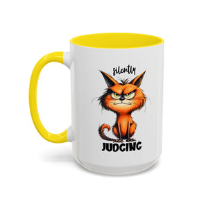 sarcasm attitude  Cat Coffee Mug - Just Judging - Perfect Gift for Cat Lovers, Pet Owners, Birthdays,  Funny Mug
